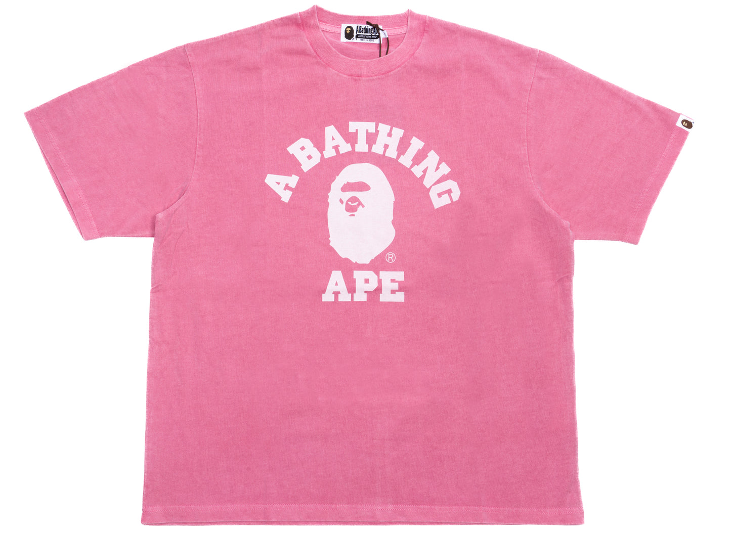 A Bathing Ape College Overdye Tee in Pink