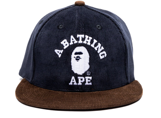 A Bathing Ape Corduroy College Snapback Cap xld