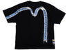 Evisu Did Everything Knit T-Shirt in Black/Blue