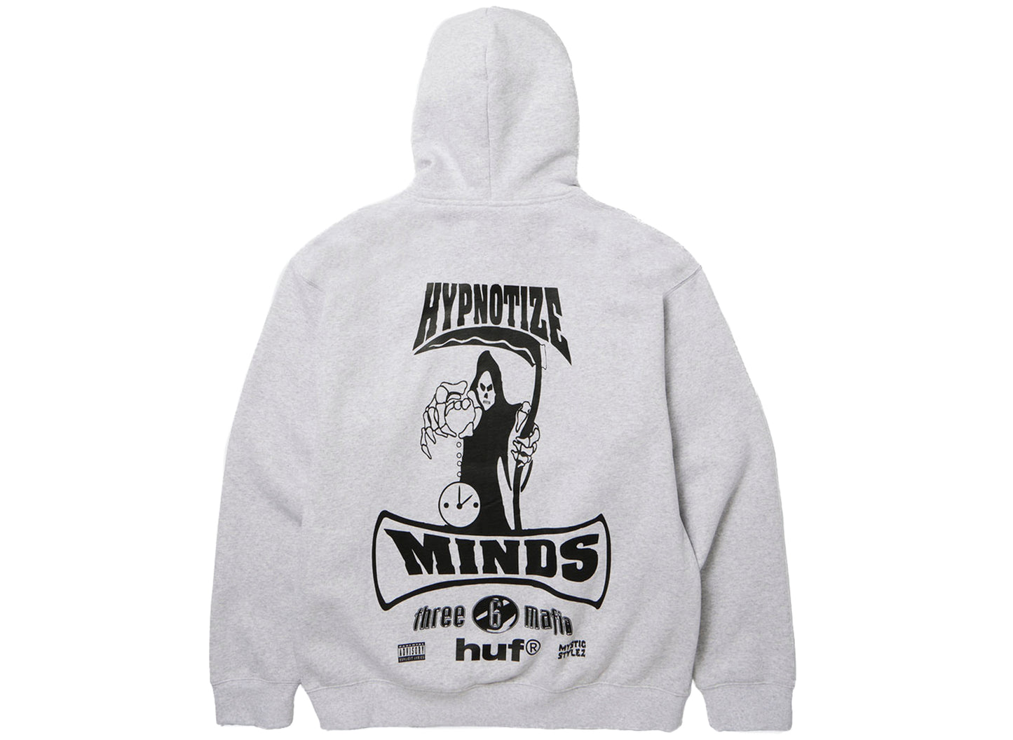 HUF x Three 6 Mafia Memphis PO Hoodie in Heather Grey