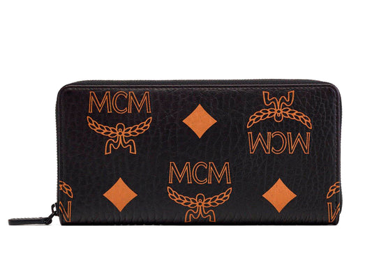 MCM Aren Maxi Monogram VI Zip Around Bag xld