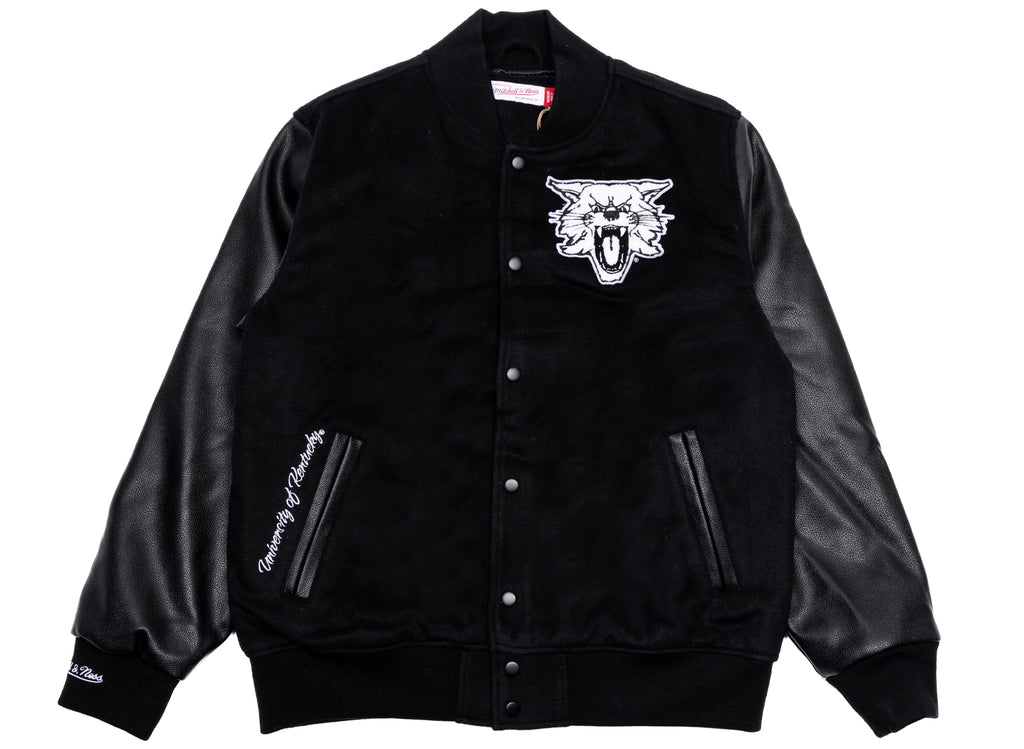 Mitchell & Ness NCAA Blackout Collection Kentucky Wildcats Varsity Jacket