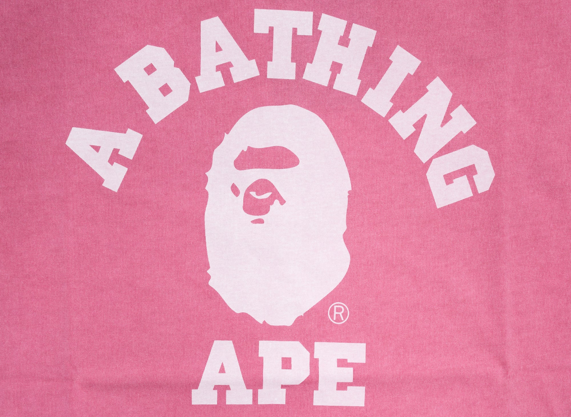 A BATHING APE COLLEGE TEE ピンク XS A BATHING APE COLLEGE TEE ピンク XS