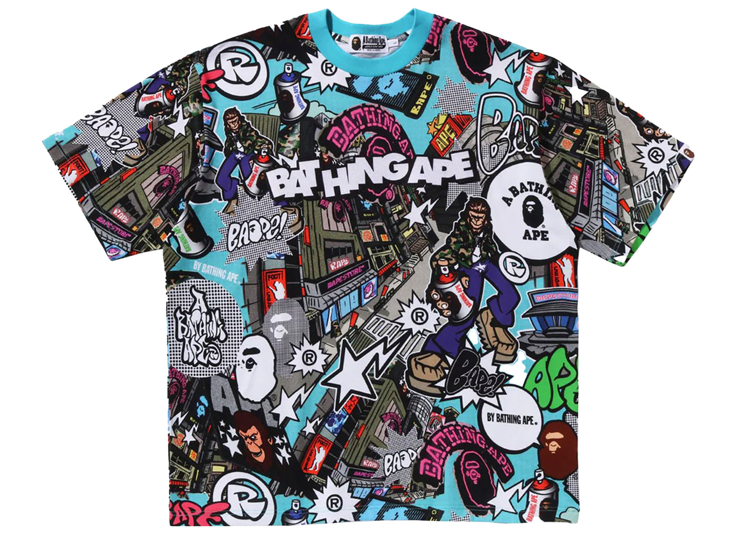 A Bathing Ape Comic Art Relaxed Fit Tee xld