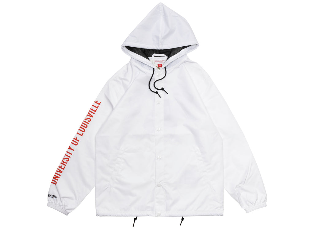 Mitchell & Ness Oneness Louisville Cardinals Vintage Logo Hooded Coaches Jacket
