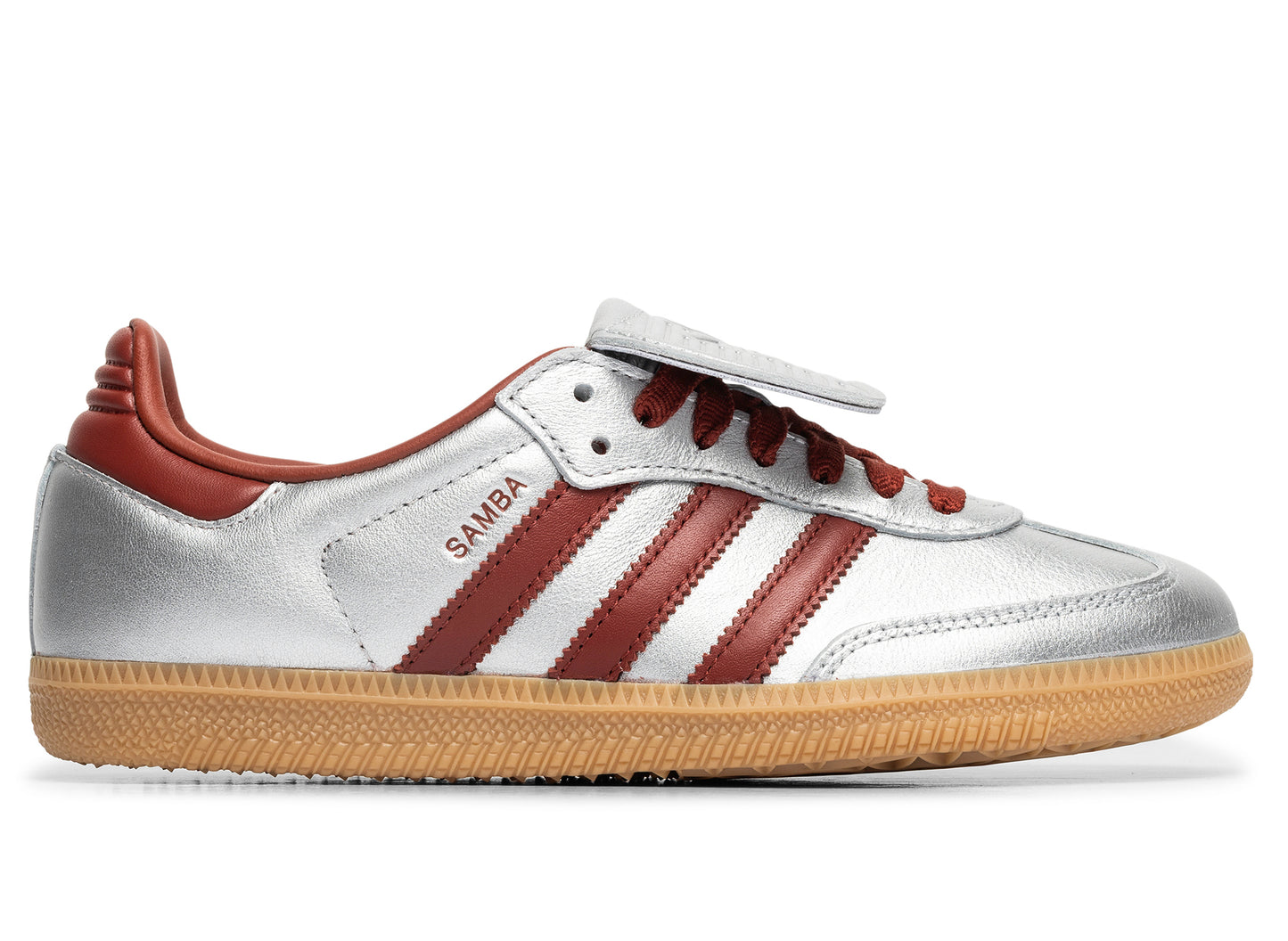 adidas Samba Long Tongue Shoes - Women's - Silver / Preloved Ruby / Gum - 7.5 adidas Samba Long Tongue Shoes - Women's - Silver / Preloved Ruby / Gum - 7.5