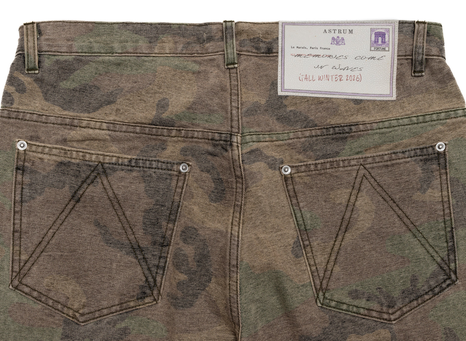 ASTRUM Legacy Camo Pant in a Washed Camo colorway, men's pant, view 3