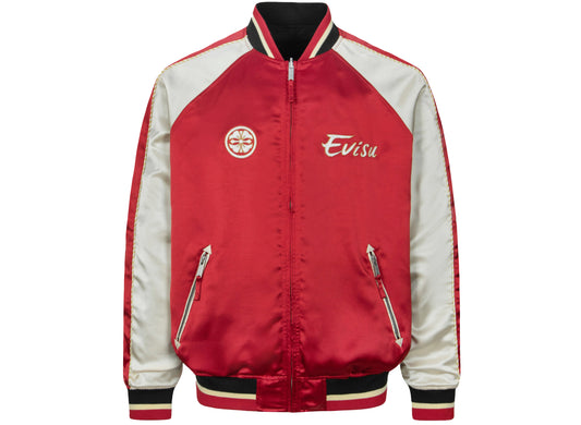 Evisu Seagull and the Great Wave Embroidered Reversible Loose Fit Souvenir Jacket xld