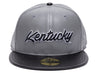 New Era Kentucky Wildcats 59FIFTY Leather Fitted Hat in Grey
