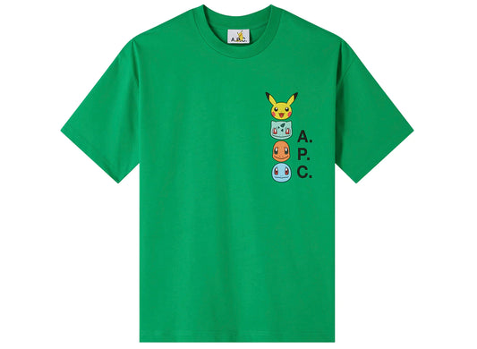 A.P.C. x Pokemon The Portrait H T-Shirt in Green