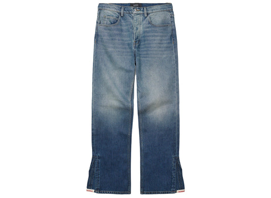 Nahmias High Tide Split Seam Straight Leg Jean in Medium Indigo Wash