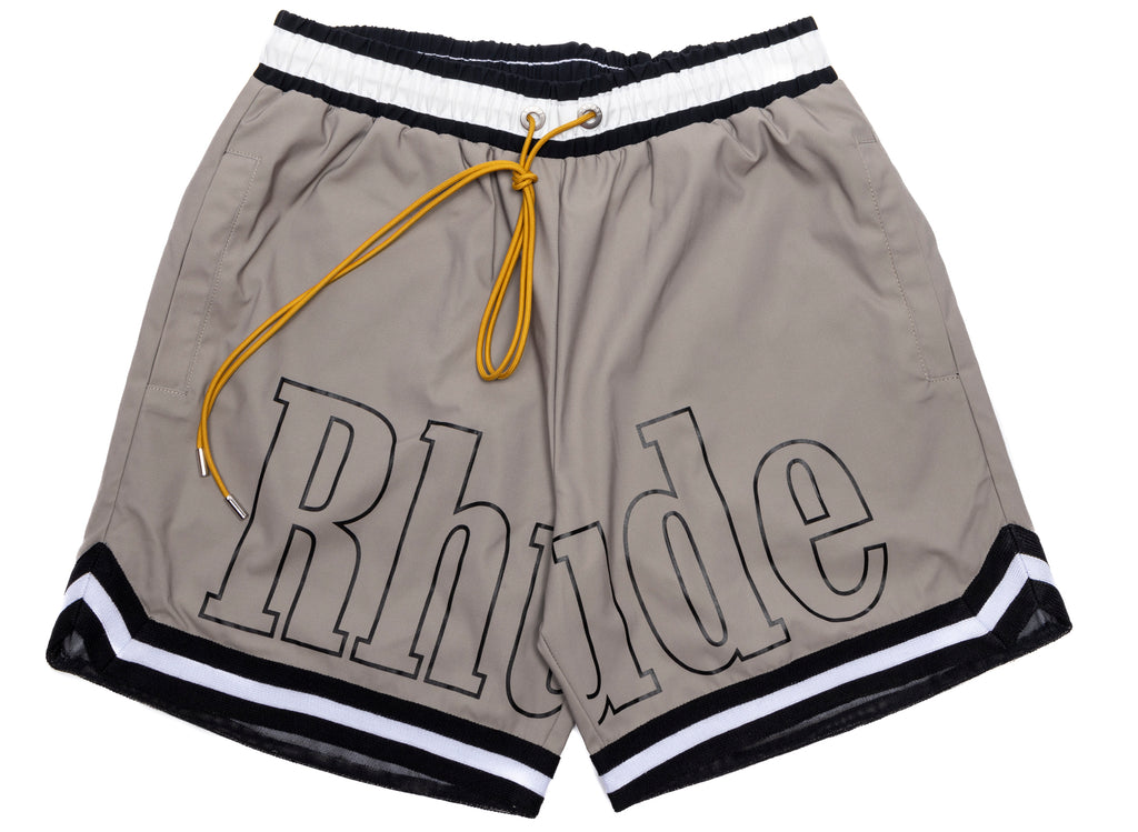Rhude Basketball Swim Shorts in Khaki