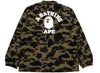 A Bathing Ape 1st Camo Nylon Tussah Coach Jacket in Green