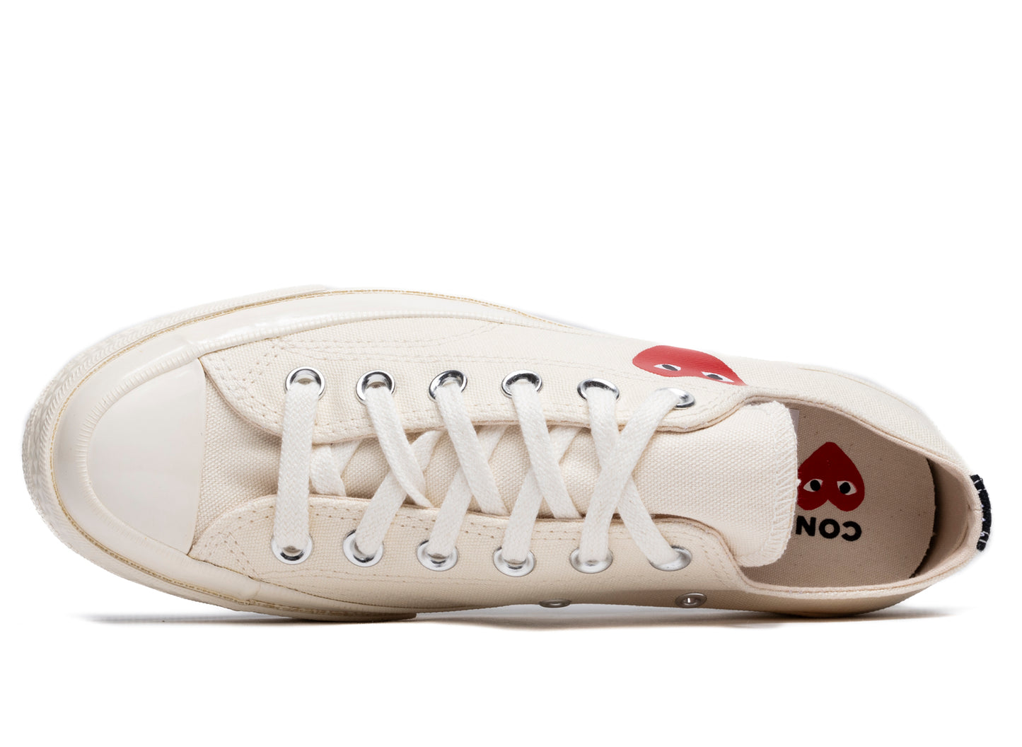 Converse Comme des Garçons Play Heart Chuck 70 Low in Cream