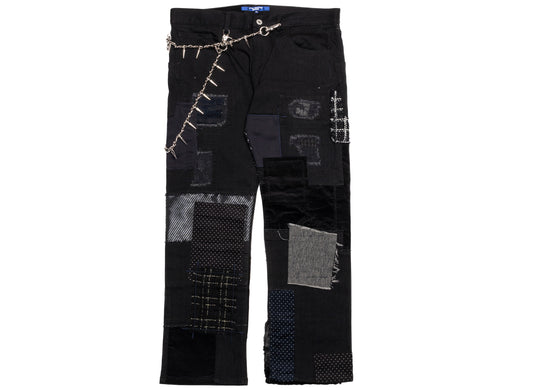 Junya Watanabe MAN Stretch Cotton Pants in Black Mix, men's trousers