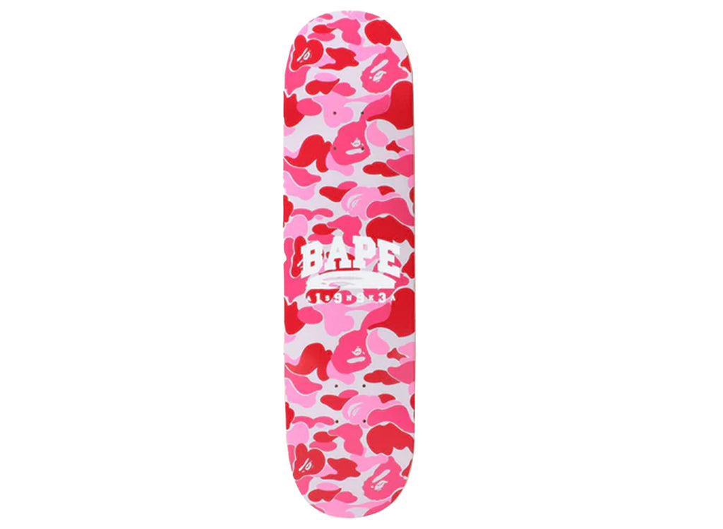 A Bathing Ape ABC Camo Skateboard in Pink