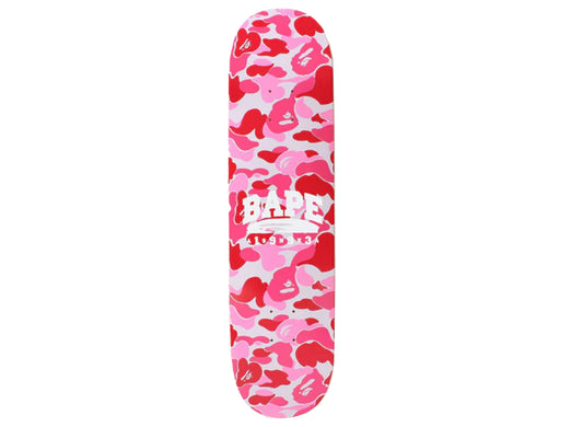 A Bathing Ape ABC Camo Skateboard in Pink xld