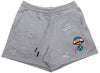 Members Of The Rage Distressed Small Logo Shorts in Grey