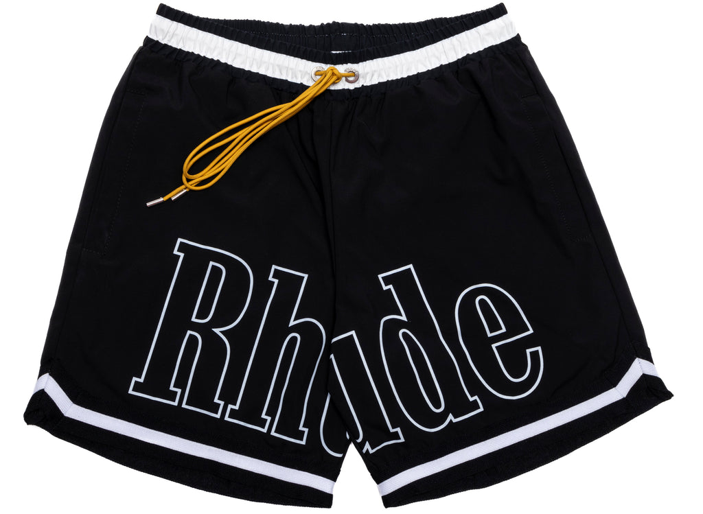 Rhude Basketball Swim Shorts in Black