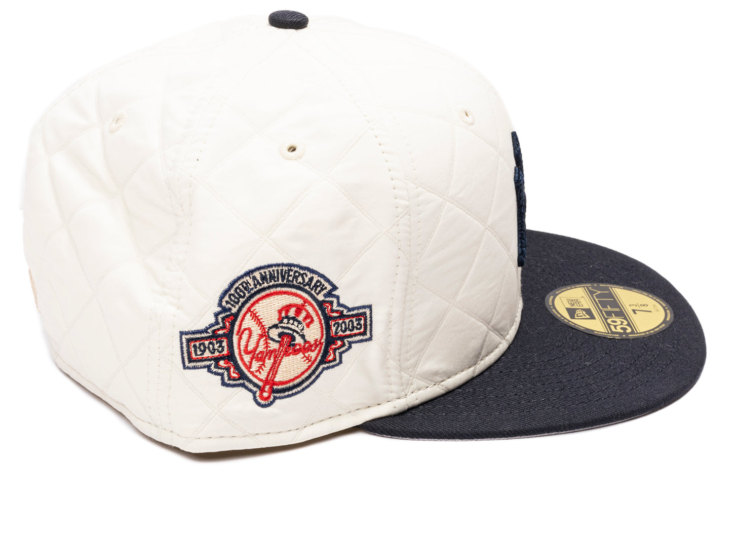 New Era New York Yankees 59Fifty Fitted Hat in White/Navy
