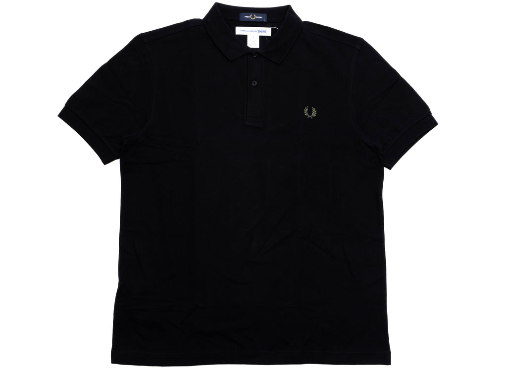 Comme des Garçons SHIRT x Fred Perry Energy is Freedom Polo Shirt in Black