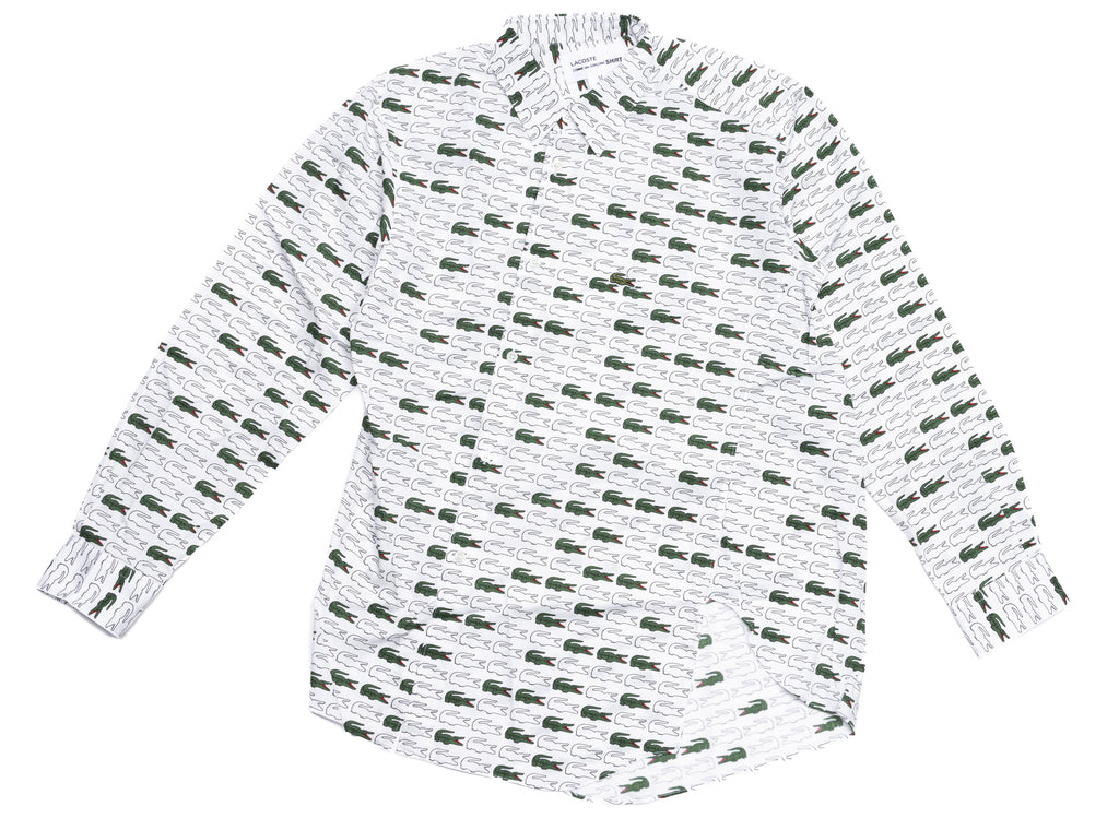 Comme des Garçons SHIRT x Lacoste All Over Print Slanted Button-Up