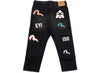Evisu Multi-Pocket and Multi-Print Cropped Fit Jeans