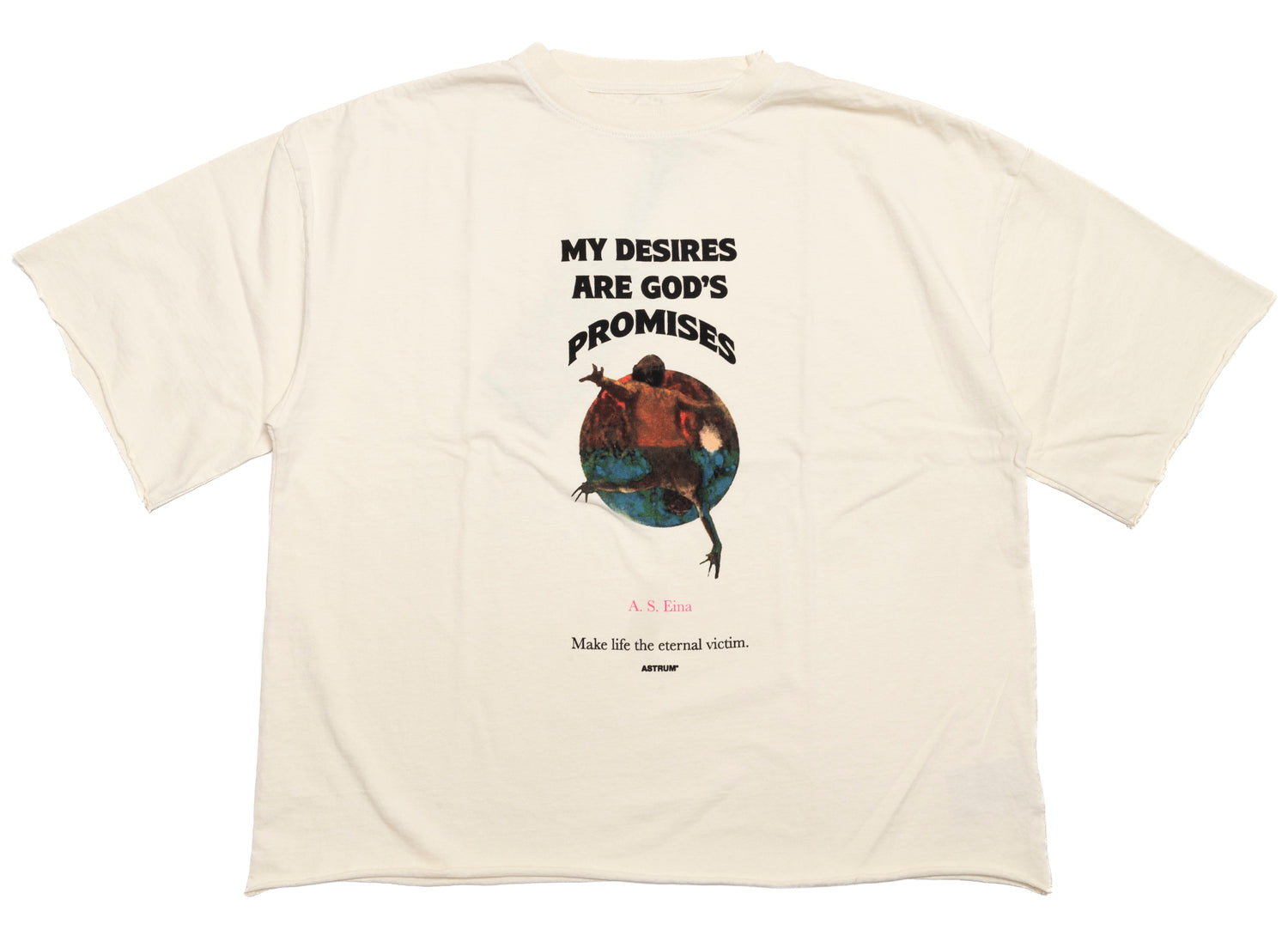 ASTRUM My Desires Tee in a Cream colorway, men's T-shirt, view 1