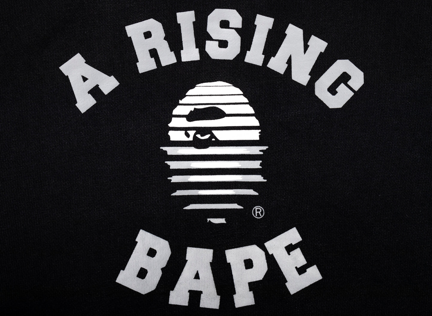 A Bathing Ape A Rising Bape Pullover Hoodie in Black