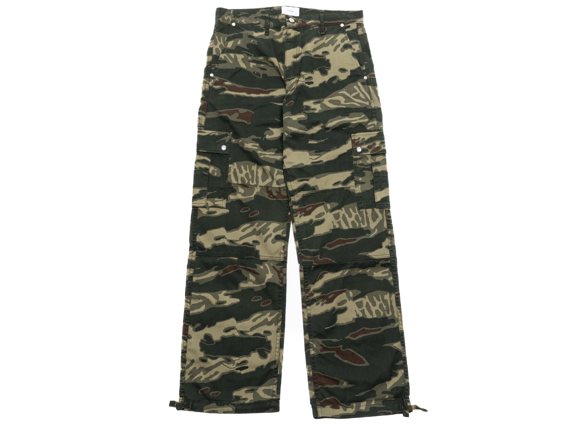 Rhude Tiger Camo Cargo Pants in Green xld Oneness Boutique