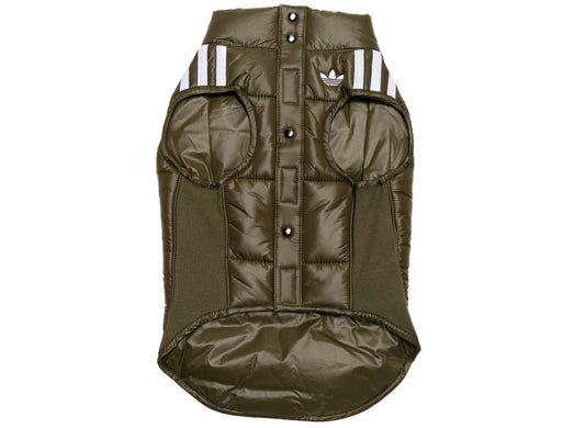 adidas Pet Padded Vest in Focus Olive / White