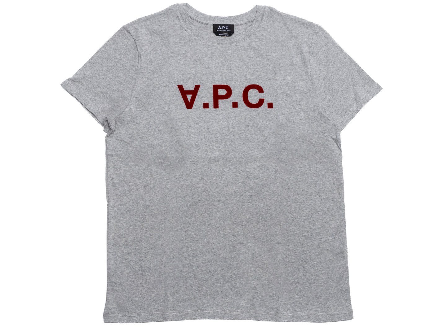 A.P.C. VPC Color H T-Shirt in Grey/Red