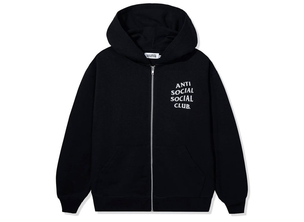 Anti Social Social Club Mind Game Glitter Hoodie in Black