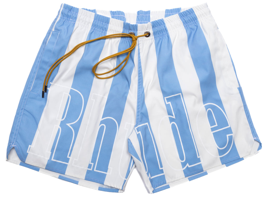 Rhude Logo Striped Swim Shorts