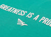 Paper Planes Greatness Is A Process Tee in Green
