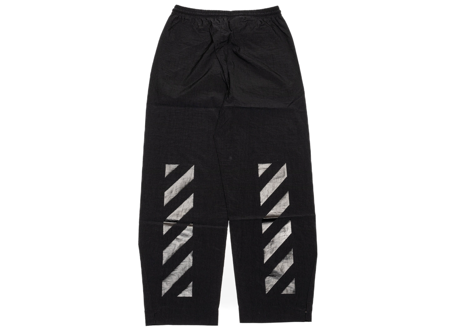 OFF-WHITE Glossy Arrow Nylon Relax Trackpant in Black