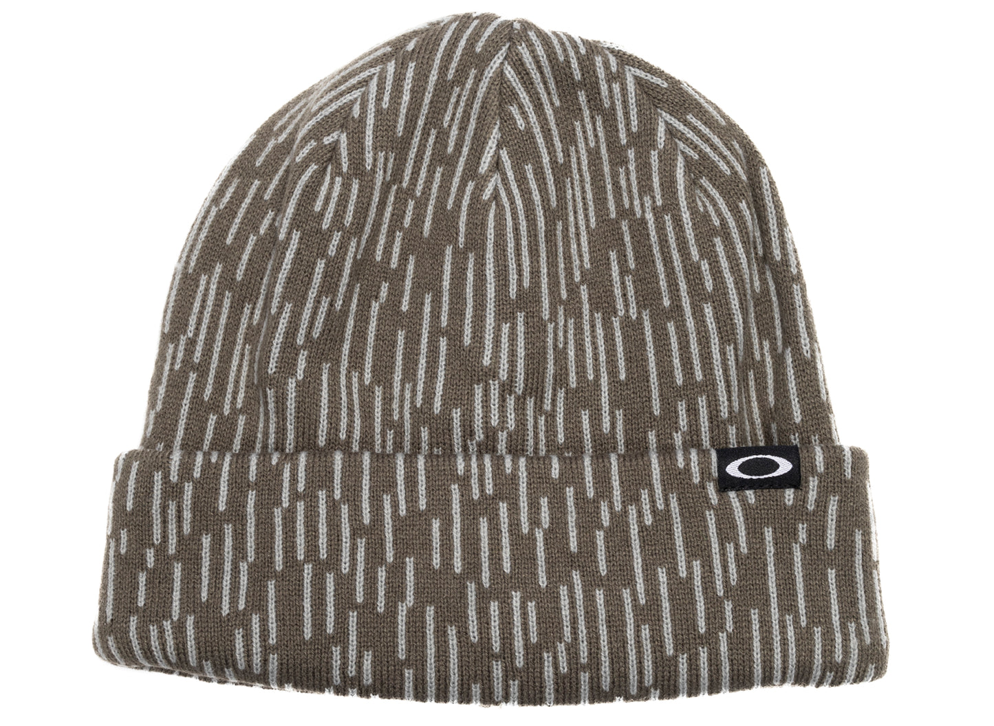 Oakley Fleece-Lined Graphic Beanie in Rain Camo Olive