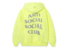 Anti Social Social Club Mind Game Glitter Hoodie in Neon Yellow
