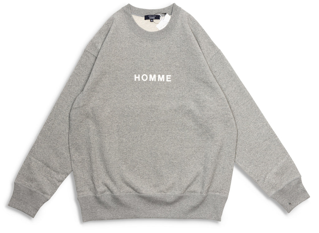 Comme des Garçons HOMME Logo Crewneck in Grey