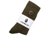 A Bathing Ape Ape Head One Point Socks in Olive