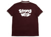 Comme des Garçons SHIRT x Fred Perry Strong Will Polo Shirt in Maroon