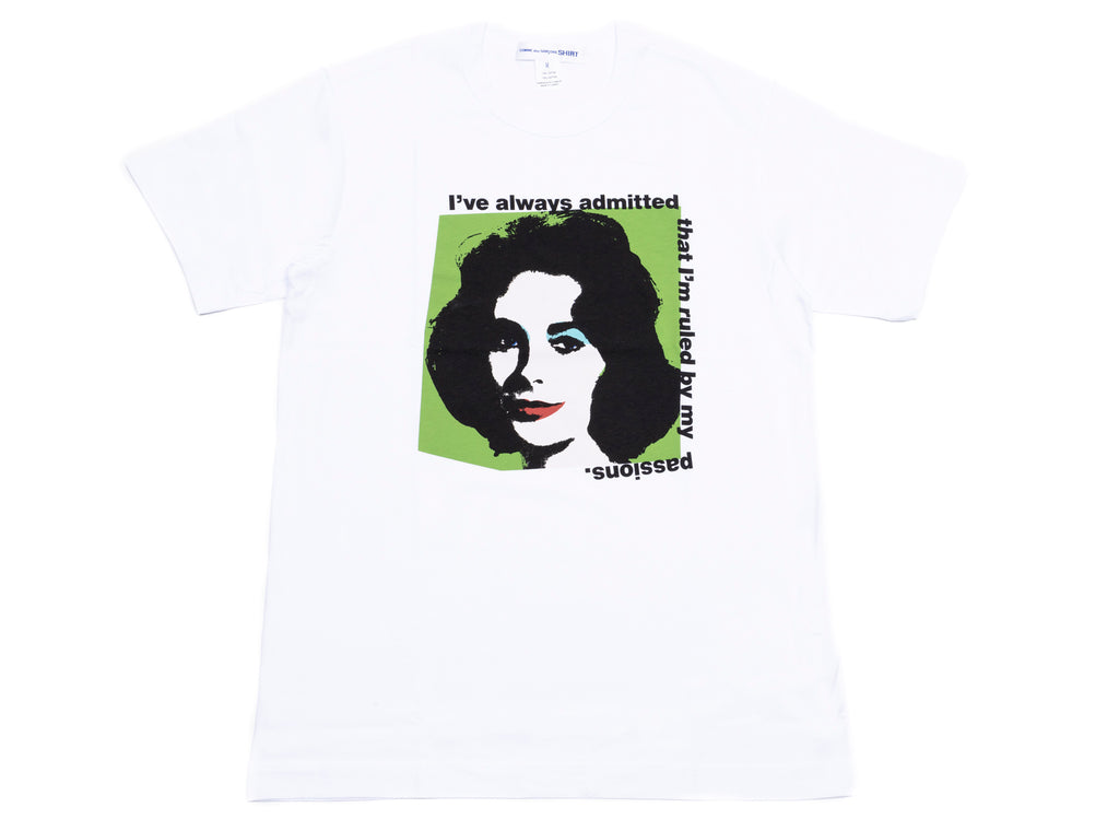 Comme des Garçons SHIRT Liz Taylor Knit T-Shirt in White