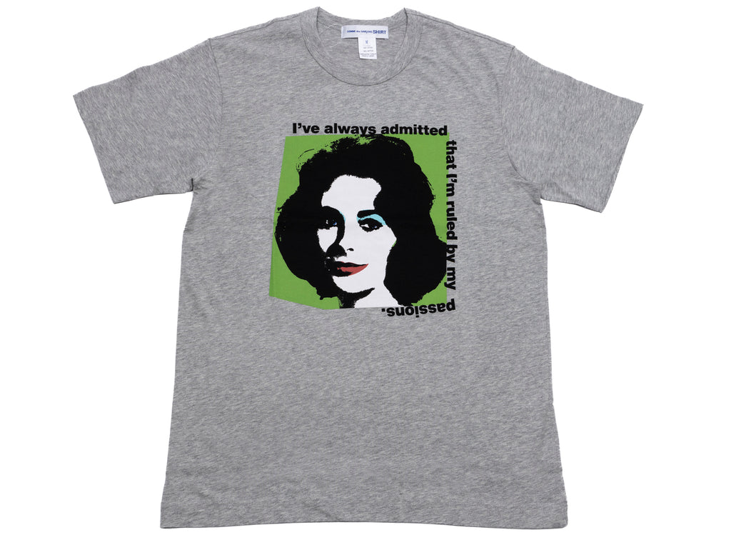 Comme des Garçons SHIRT Liz Taylor Knit T-Shirt in Grey