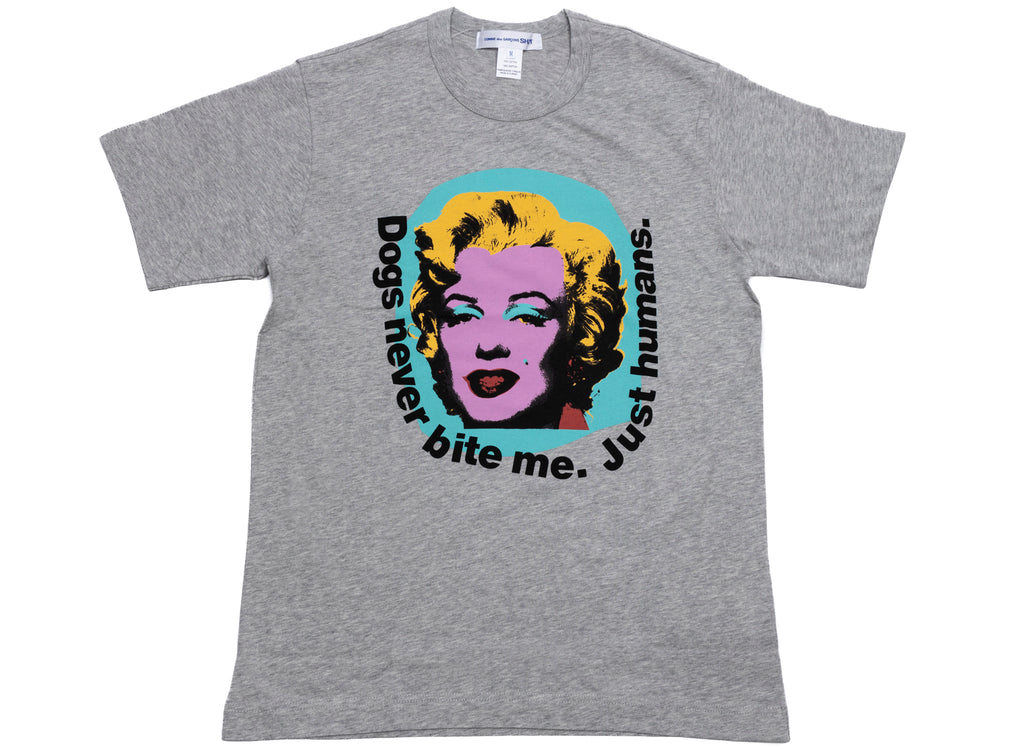 Comme des Garçons SHIRT Marilyn Monroe Knit T-Shirt in Grey