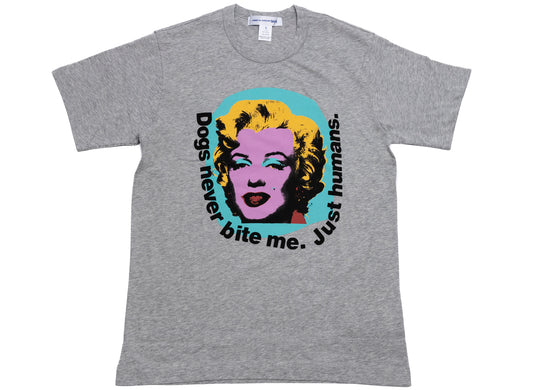 Comme des Garçons SHIRT Marilyn Monroe Knit T-Shirt in Grey