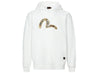 Evisu Deer & Treasure Pattern Seagull Print Loose Fit Hoodie in White