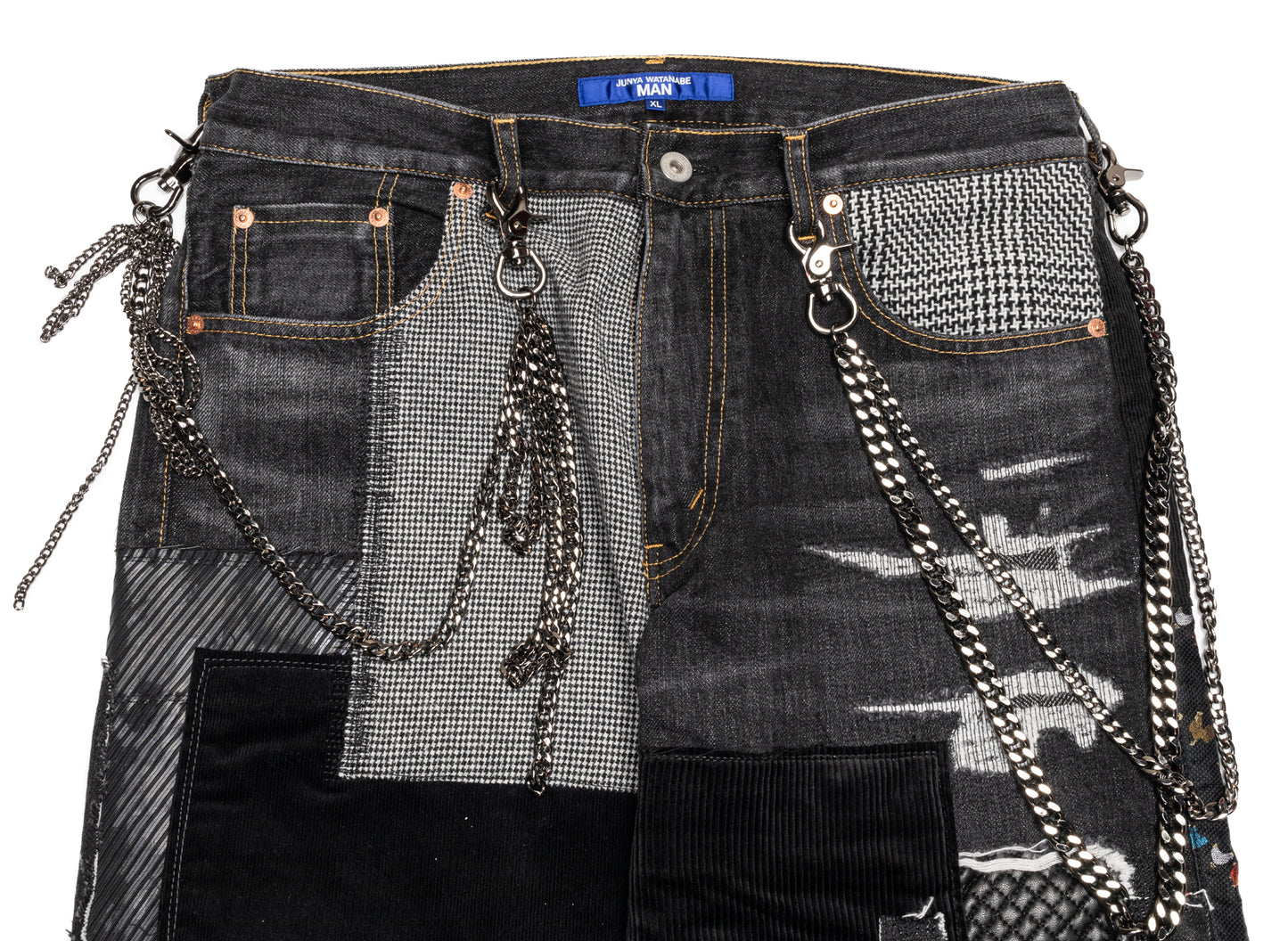 Junya Watanabe MAN Cotton Pants in Black Mix