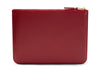 Comme des Garçon Outside Pocket Zip Pouch in Red