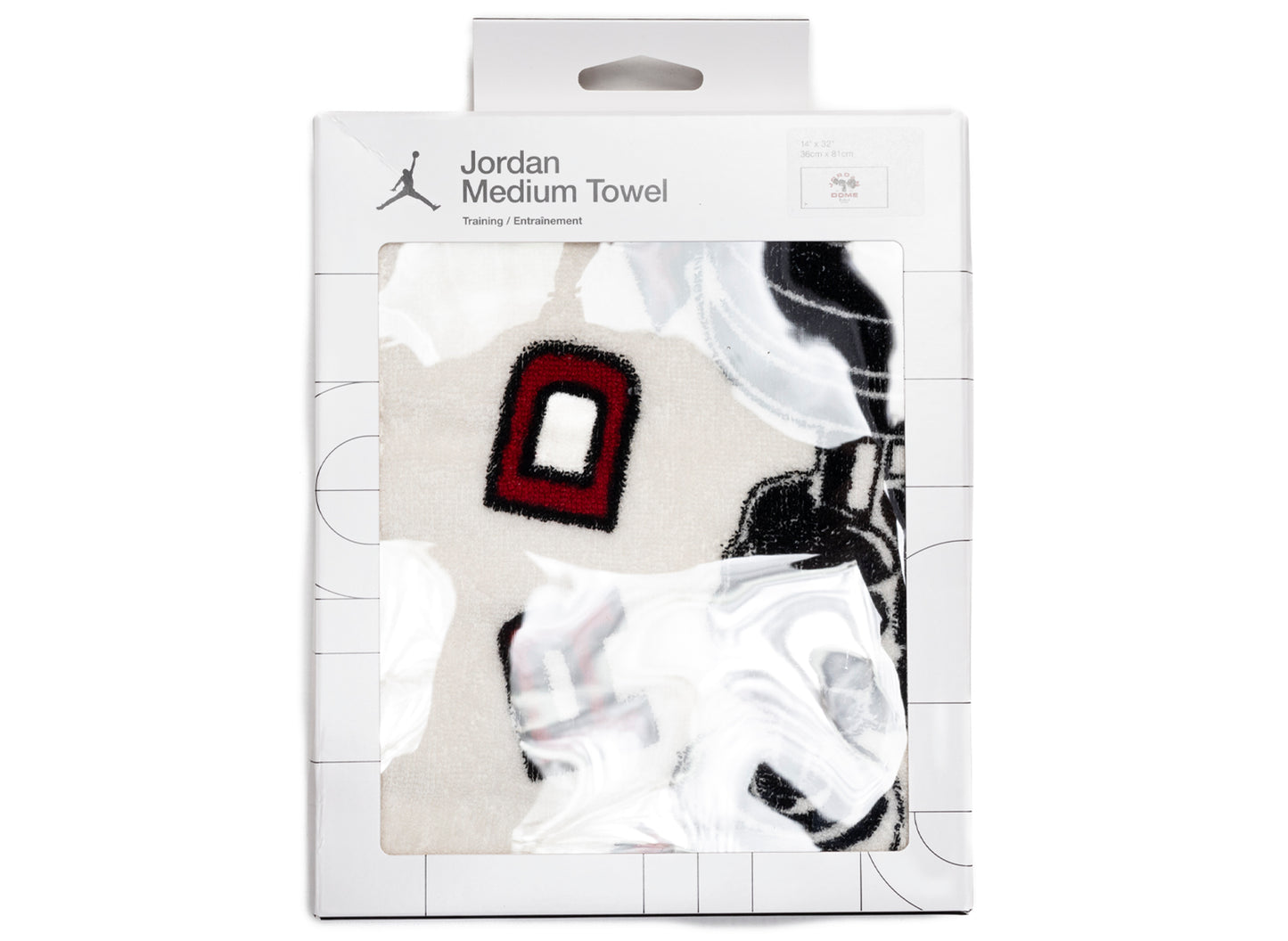 Jordan Space Jam Medium Training Towel in White / Black