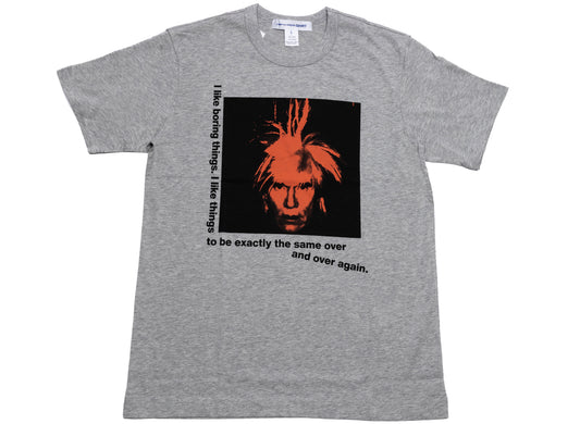 Comme des Garçons SHIRT Andy Warhol Knit T-Shirt in Grey xld
